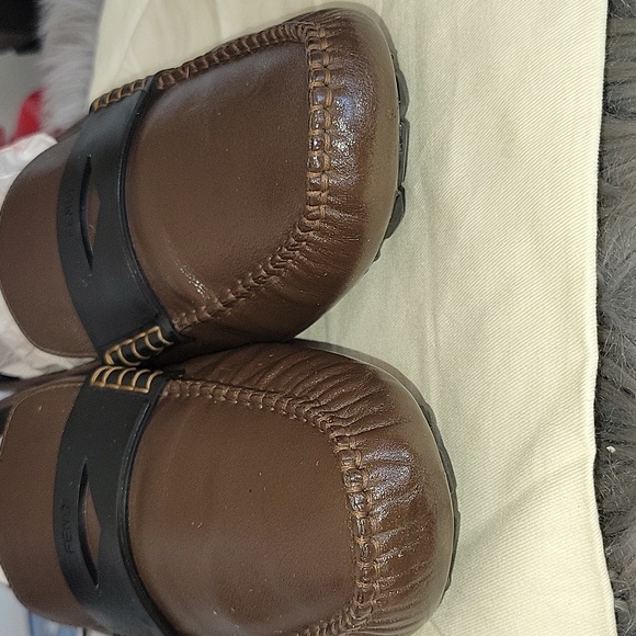 FENDI Zucca Moccasin Logo Leather Loafer for Men - Picture 8 of 17